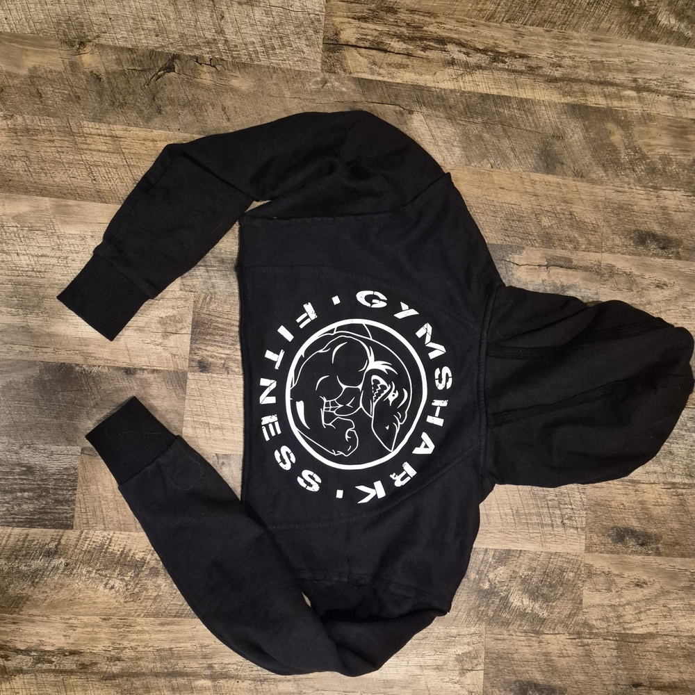 Gymshark Legacy Black Super Cropped Hoodie